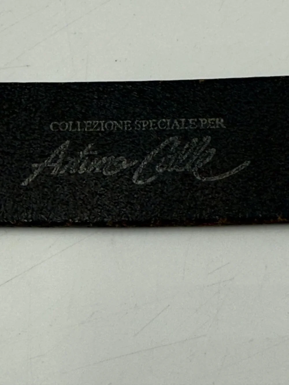 Arturo Calle Italian Leather Belt Size 40 Brown Silver Buckle 1.25